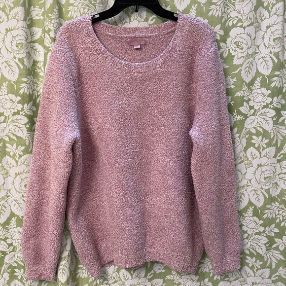 Barefoot Dreams Sweaters Mauvey Pink Barefoot Dreams Cozy Chic Crew